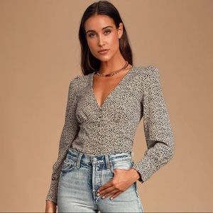 Sweet Spot Taupe Long Sleeve Button-Up Top